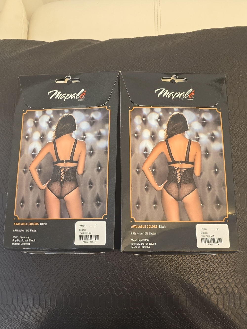 Mapale Black Lace Two-Piece Set,  New In Box, Final Sale - Picture 2 of 2